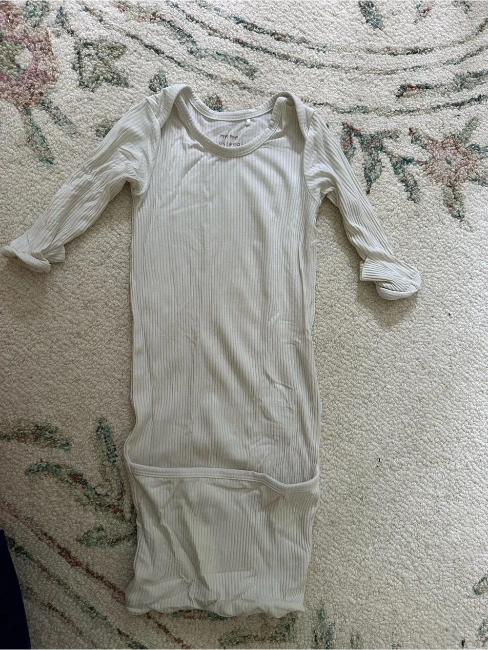 Little sleepies Neutral Ribbed infant Gown